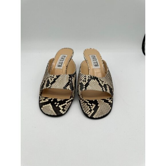 sacs 5th avenue folio collection leather snake kitten heels size 8 made in Italy - Picture 2 of 8